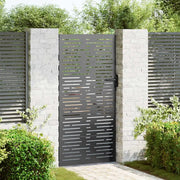 Cancello da giardino con blocco Nero 85 x 175 cm 42015877