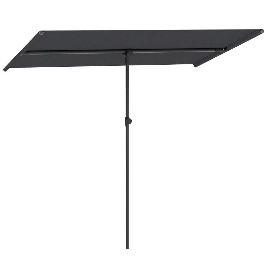 EasyComfort Ombrellone per Esterni 1.5x2 m Girevole a 180°, in Poliestere e Alluminio, 150x205x120-215 cm, Grigio Scuro