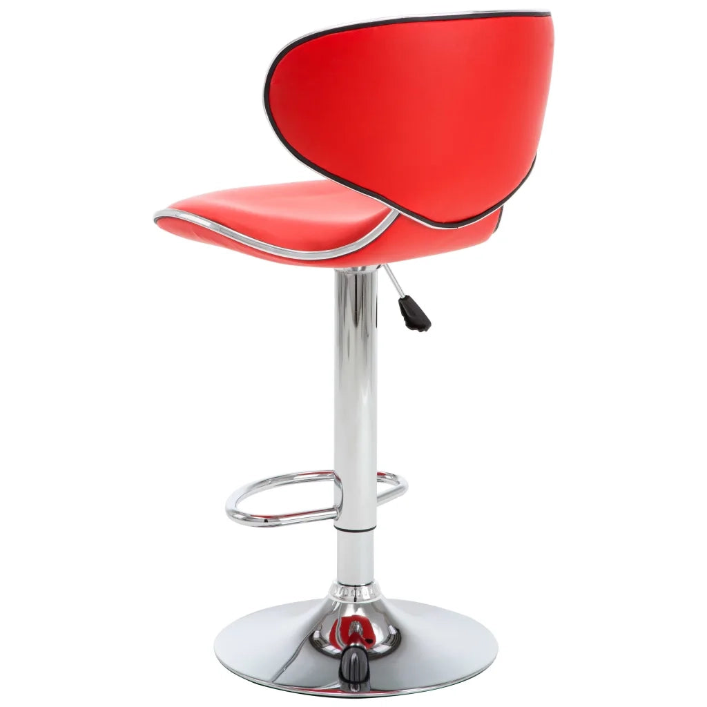 323645  Bar Stools 2 pcs Red Faux Leather