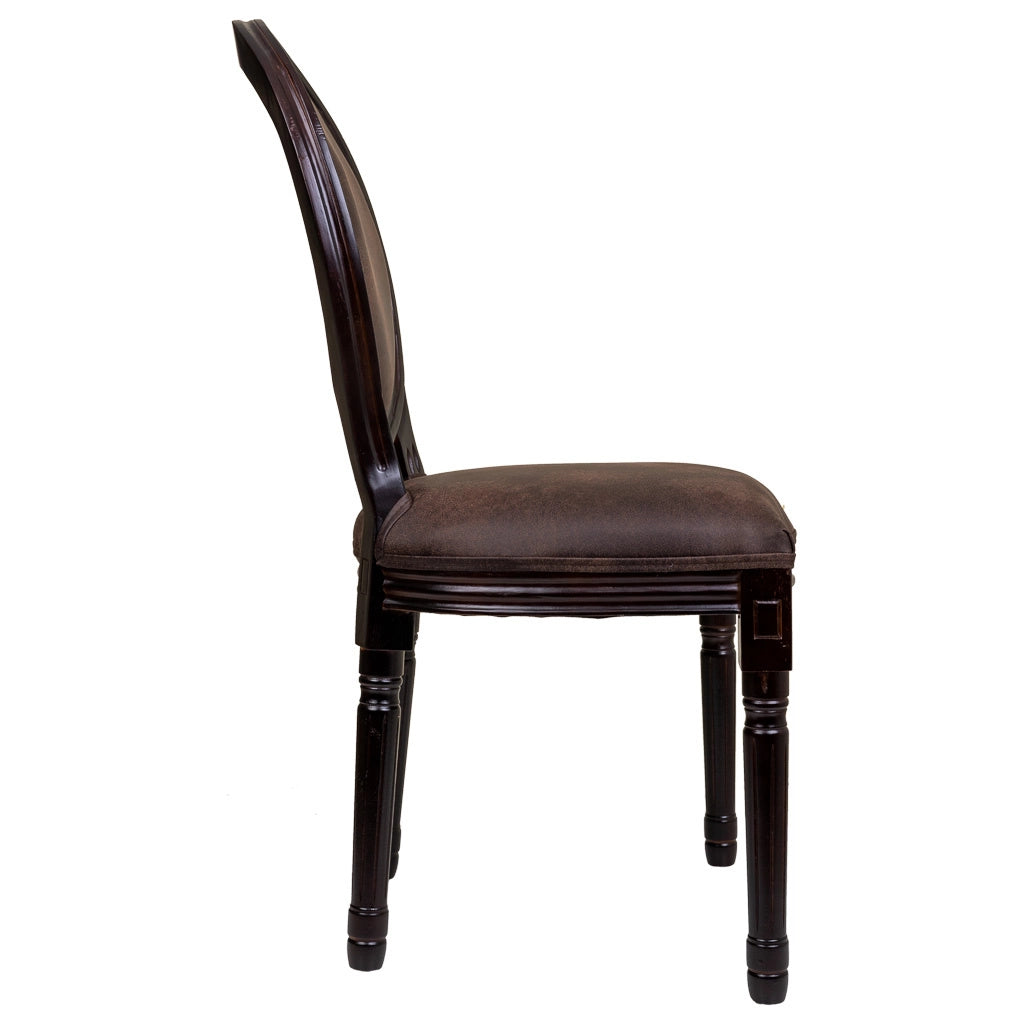 Sedia in legno marrone 48x46x96h