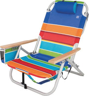 Sedia da Spiaggia - Sedia da Spiaggia Comfortevole e Ripiegabile per Sole e Relax