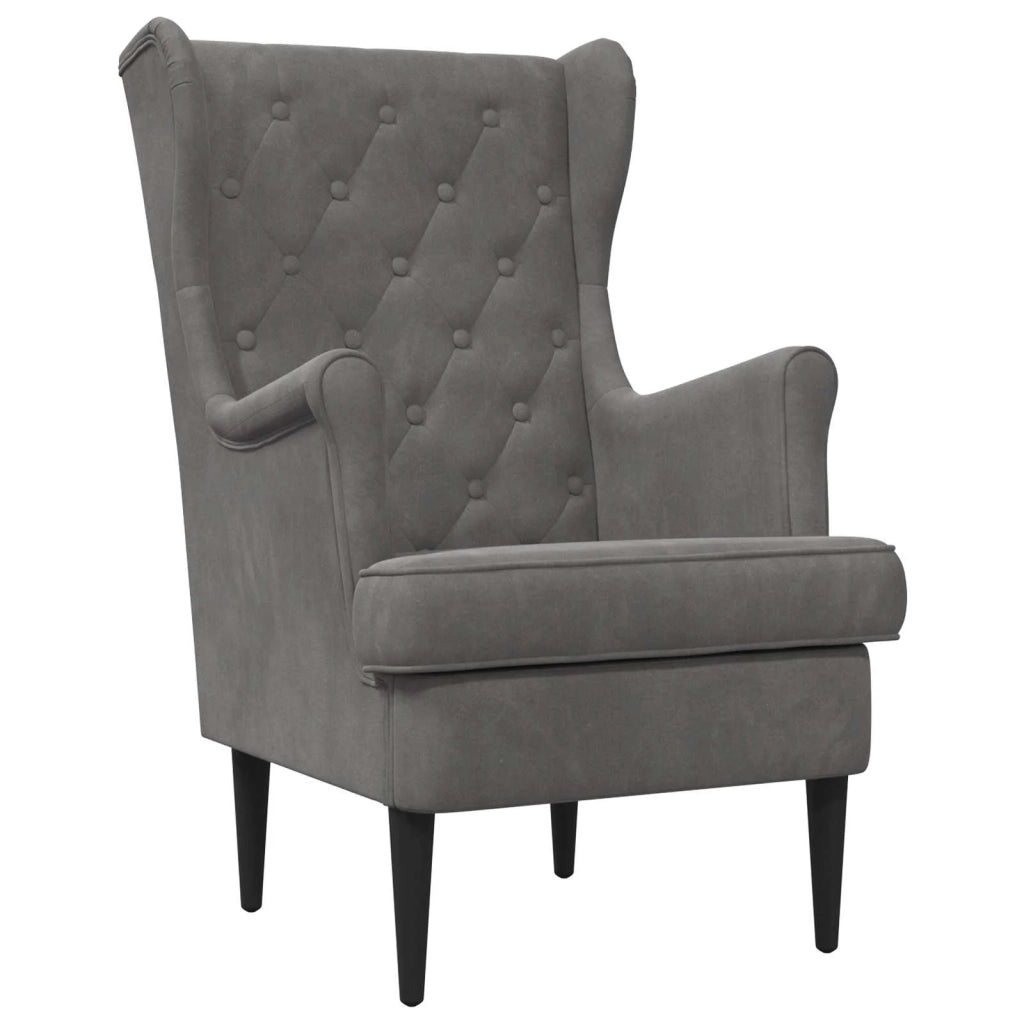 Poltrona | Sedia Relax Grigio Scuro Velluto