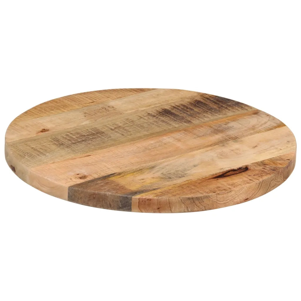 Piano per Tavolo | Superficie Tavolo | Piano Scrivania ? 50x2,5cm Rotondo Legno Massello Grezzo Mango