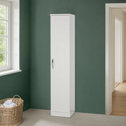 Colonna multiuso 36x182cm salvaspazio in legno bianco 1 anta linea Pilar