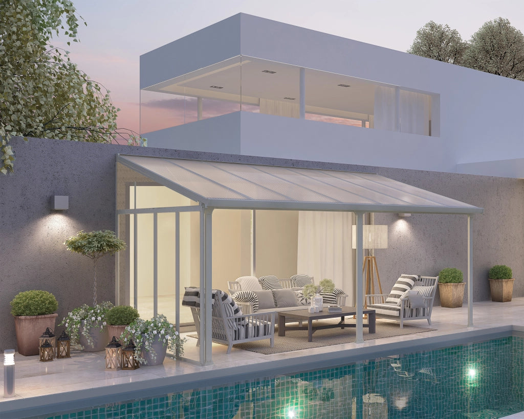 Parete laterale 3m Pergola Bianco