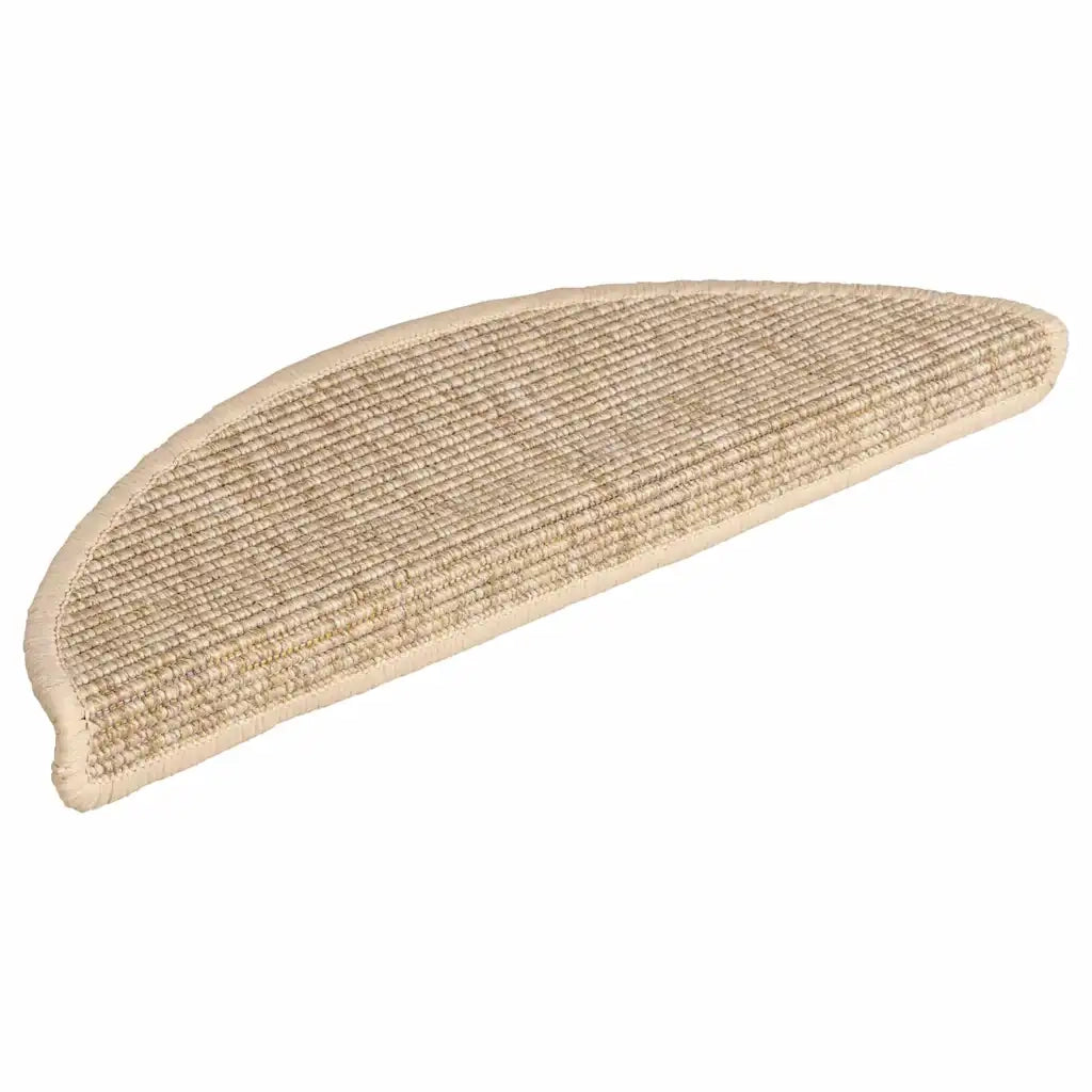 Tappetini per scale 15 pz | Gradini per Scale 56x17x3 cm Beige chiaro Semicircolari