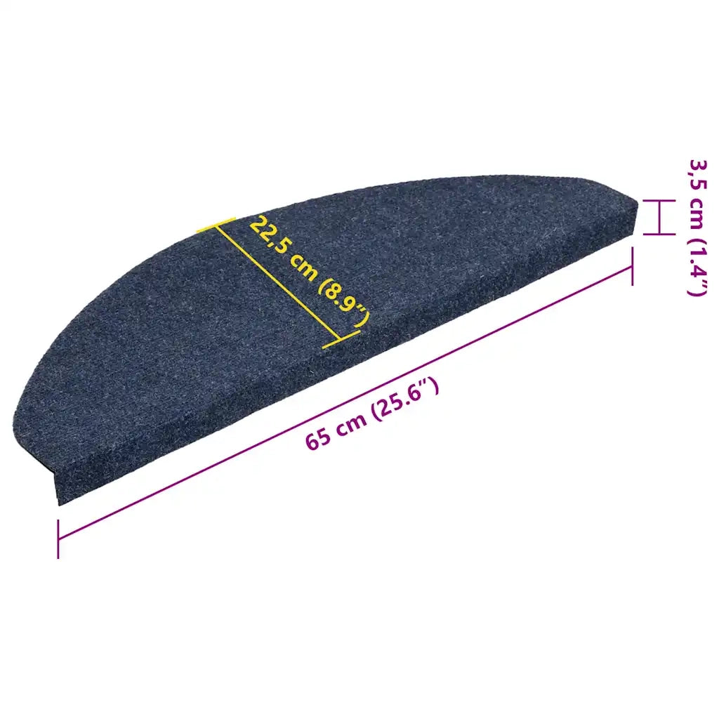 Tappetini Autoadesivi per Scale 30 pz | Gradini per Scale Blu 65x22,5x3,5 cm
