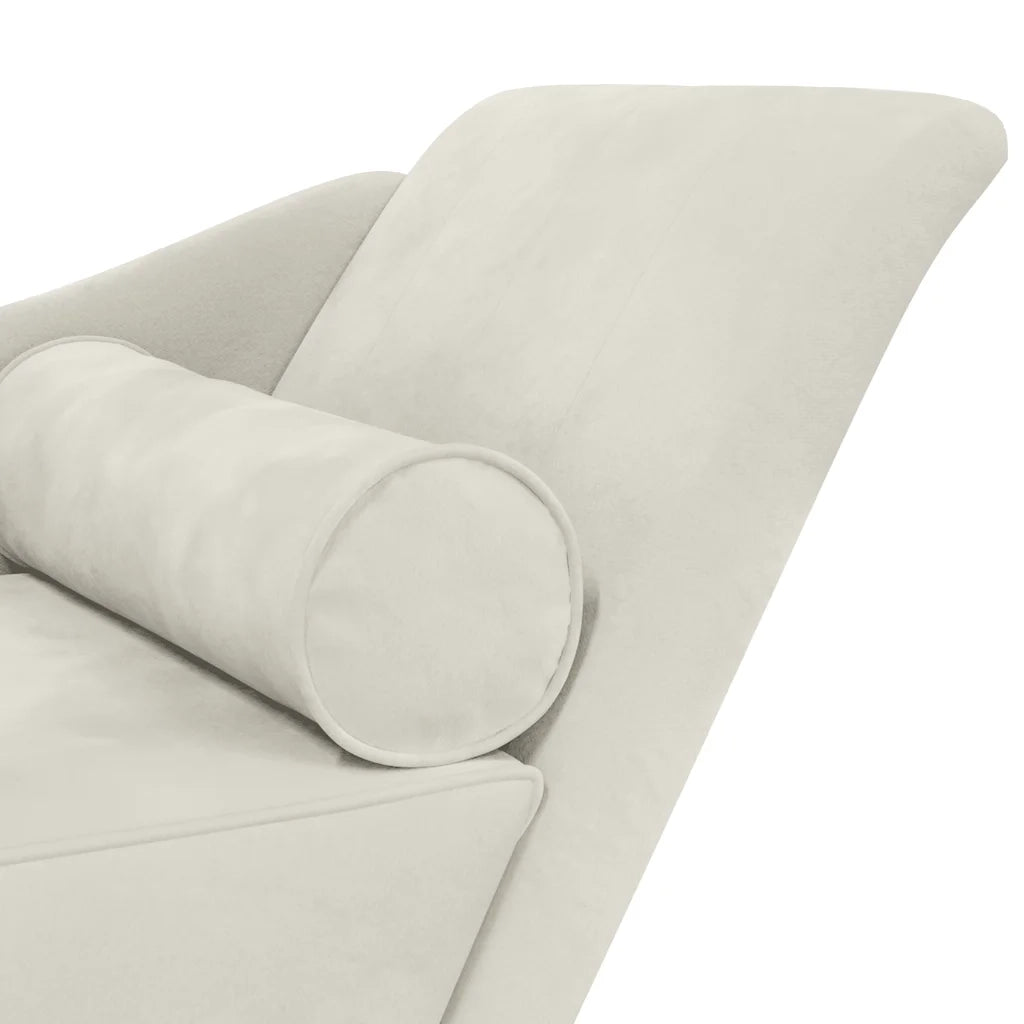 Chaise Longue con Cuscini Crema in Velluto 4007595