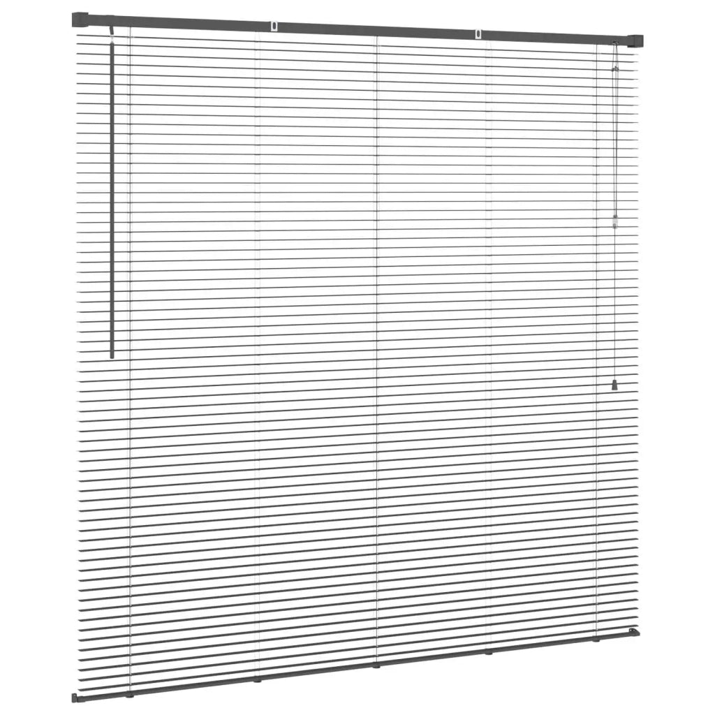 Tenda Veneziana | Tenda a lamelle Grigio Argento 150 x 130 cm 25 mm PVC