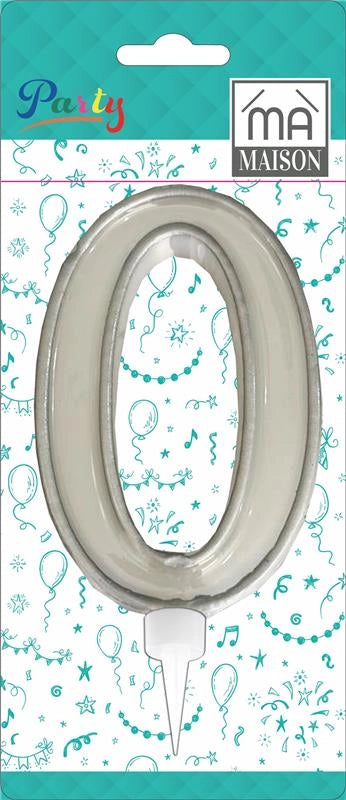 MA MAISON MAXI CANDELA NUMERO "0" ARGENTO