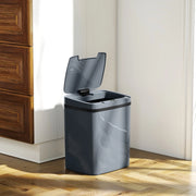 Pattumiera automatica 15 l con sensore e apertura manuale grigia per cucina bagno e camera 27.6 × 21.4 × 33.5 cm