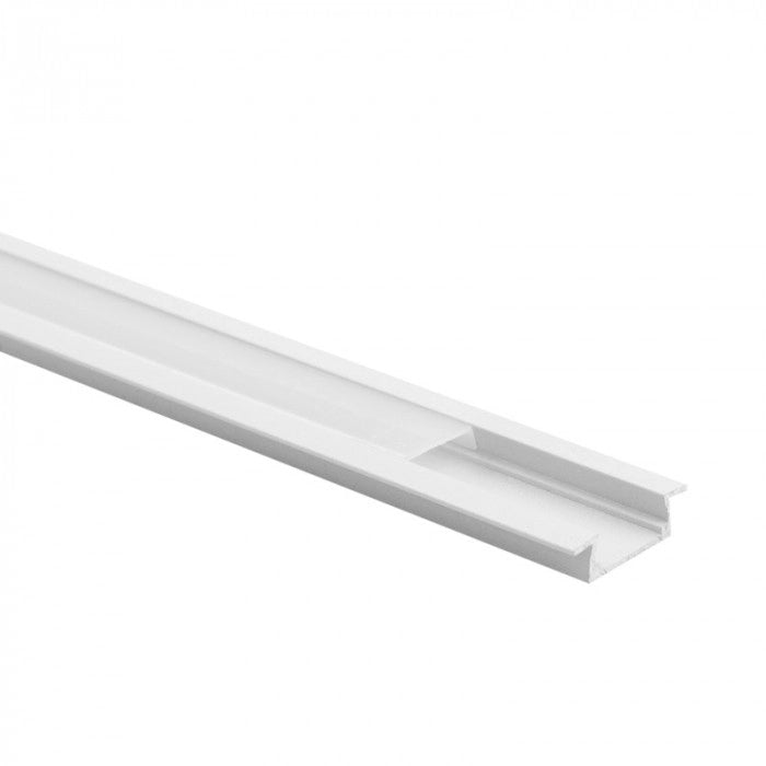 Profilo LED P01 incasso bianco diffusore satinato 1m