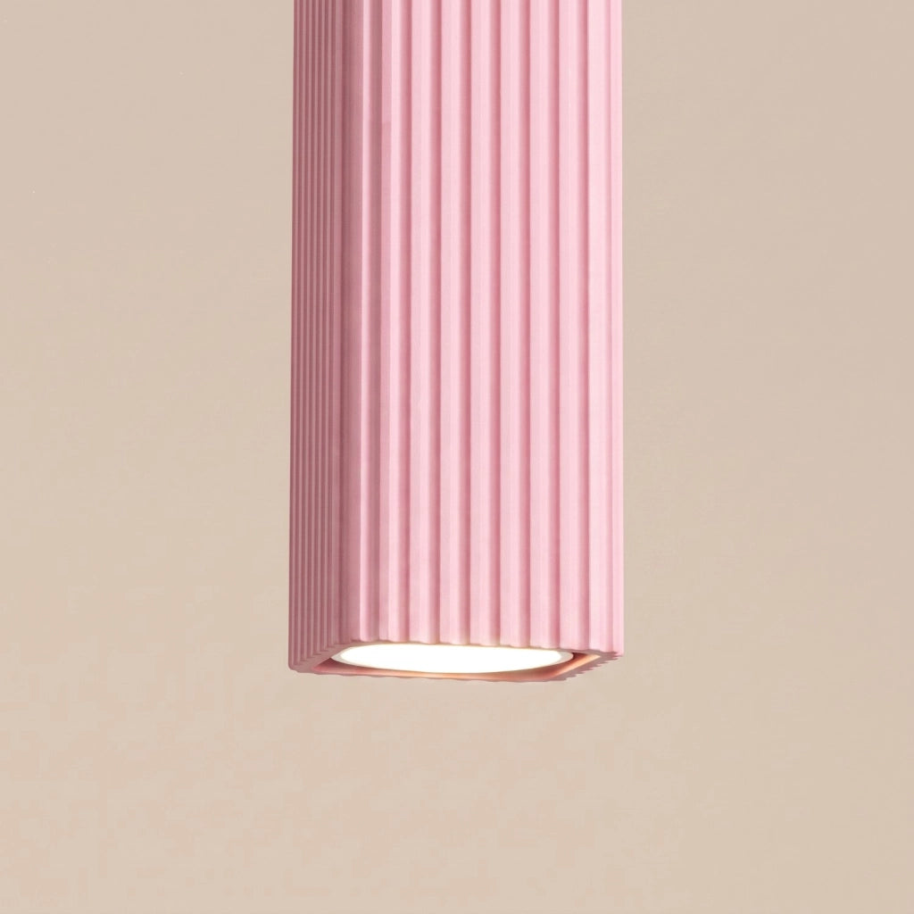 Lampada a sospensione RAYO 3P rosa