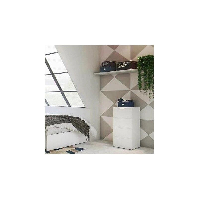 MOBILETTO A CASSETTIERA CON 4 CASSETTI BIANCO 45 X 38 X H85 CM
