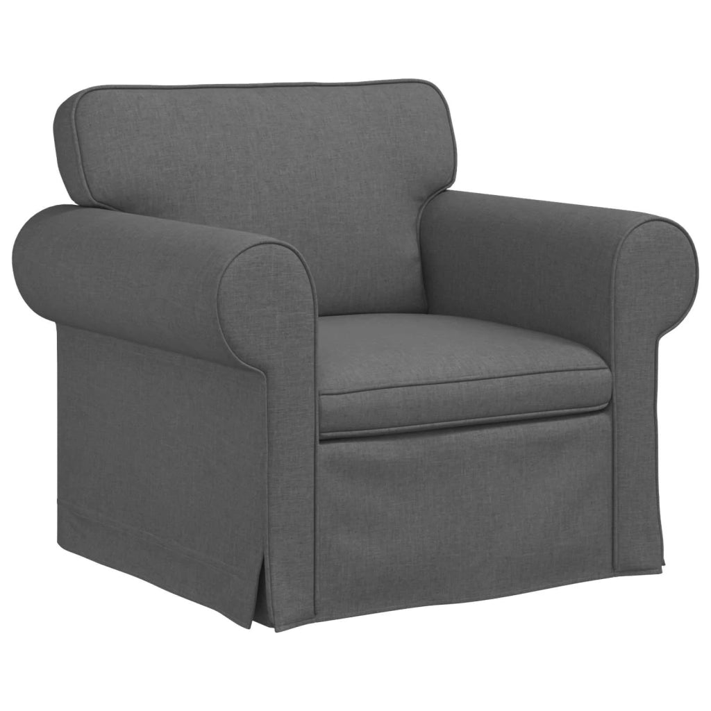 Set di divani 2 pcs Grigio scuro 245 x 82 x 80 cm Tessuto 3407619
