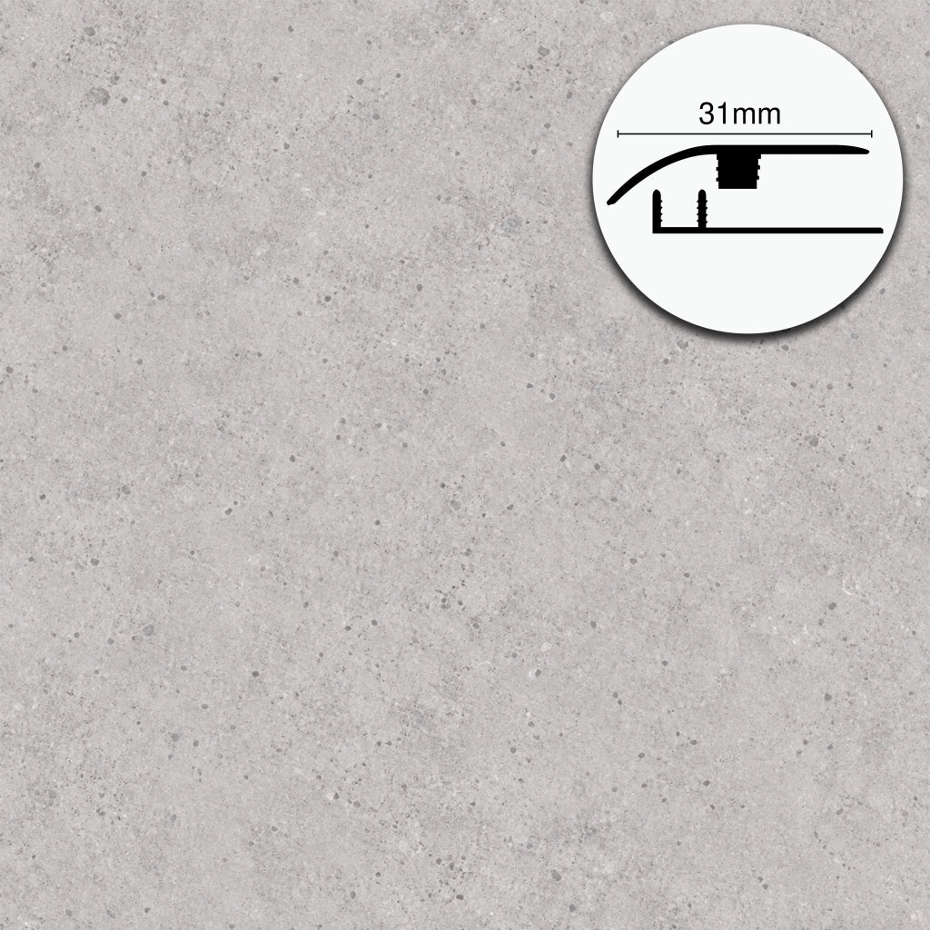 Profilo di Giunzione per Pavimenti SPC TAAC! in Alluminio Piatto o a Discesa 900 mm – Varie Colorazioni - DENEB - DISCESA