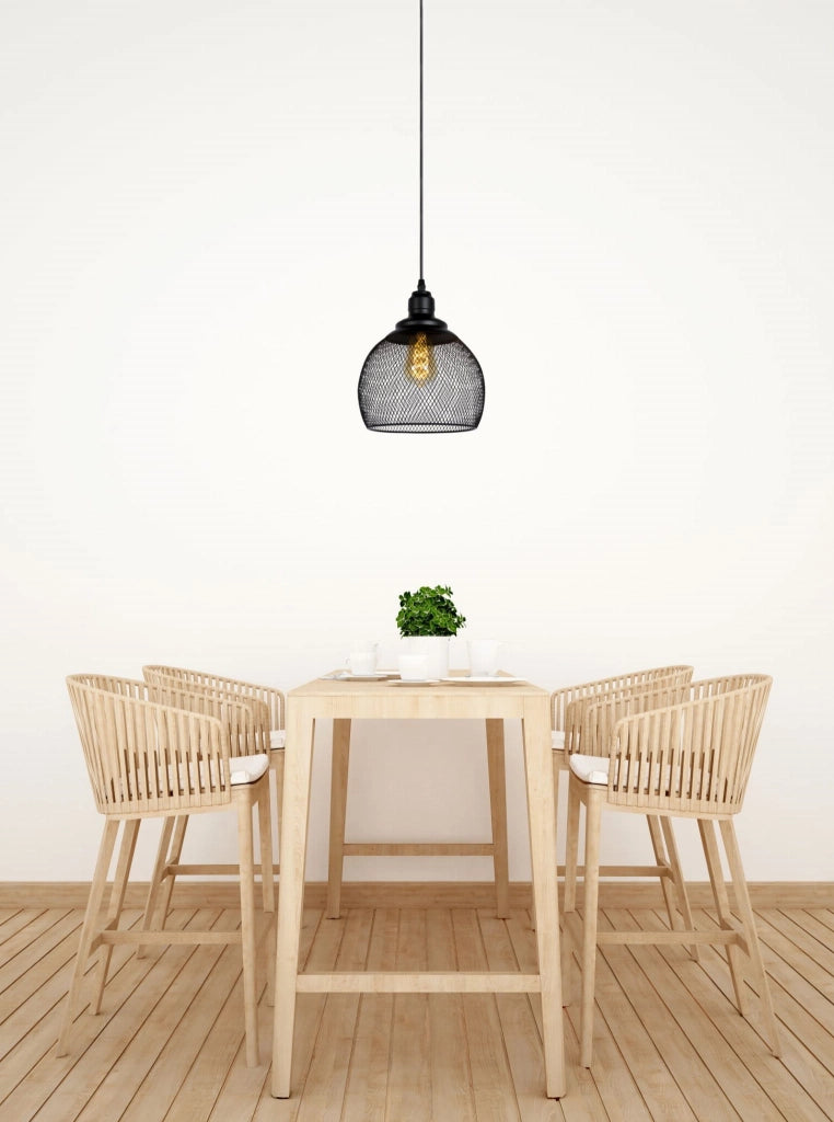 Lucide sospensione Mesh nera metallo Ø22cm E27 max 60W