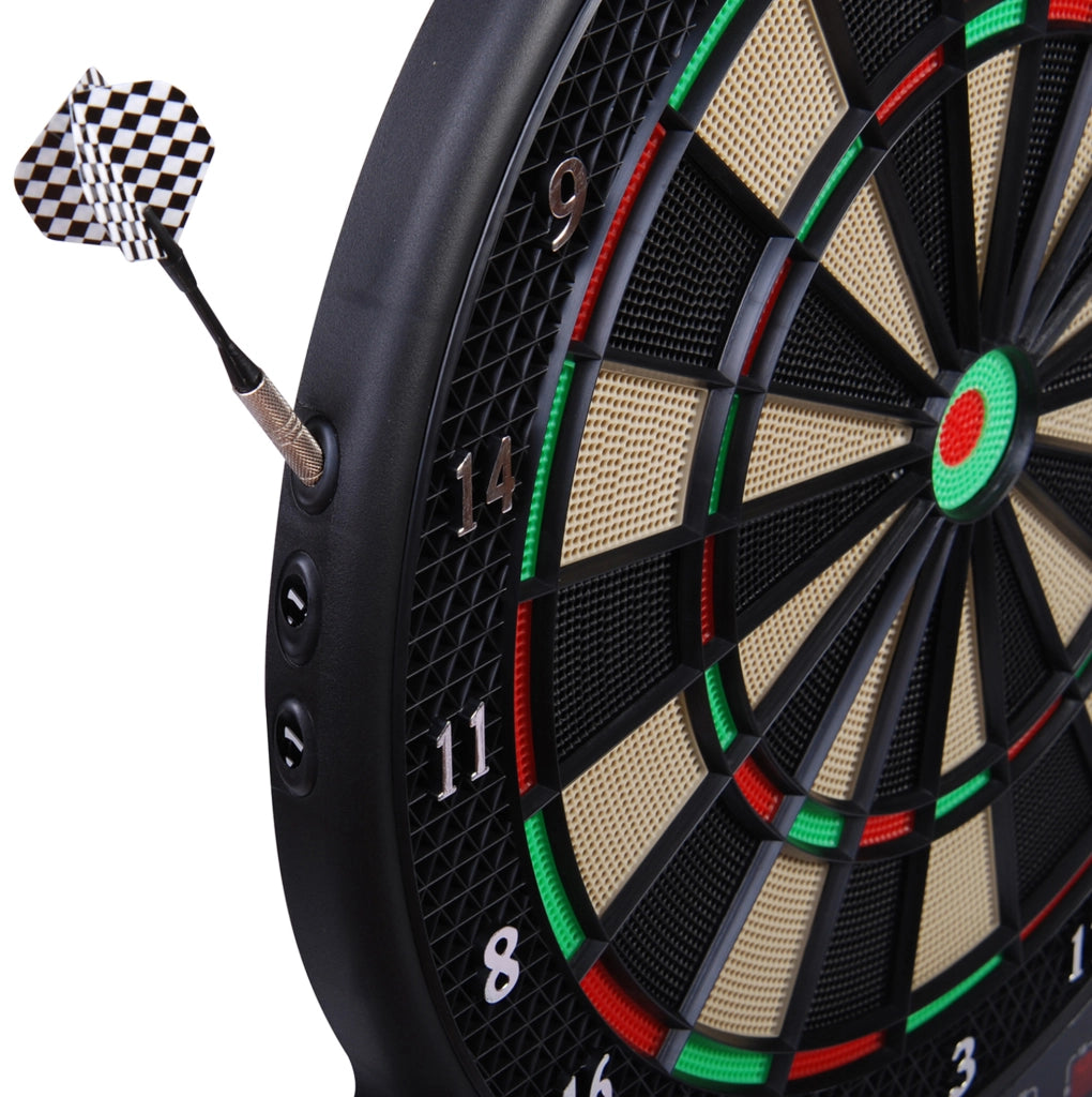 Bersaglio elettronico per freccette nero in ABS, 27 giochi inclusi