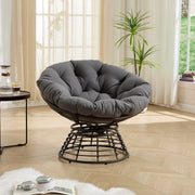 POLTRONA girevole 360° Ø92x67 cm acciaio grigio