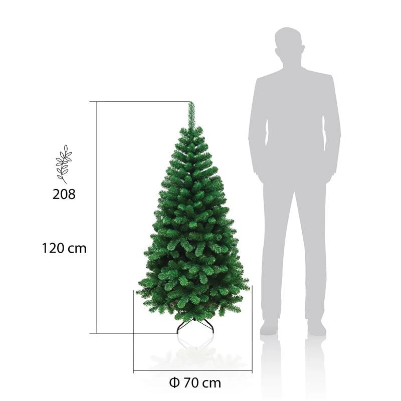 ALBERO DI NATALE ROCCARASO 120 CM VERDE ARTIFICIALE USATO COME NUOVO