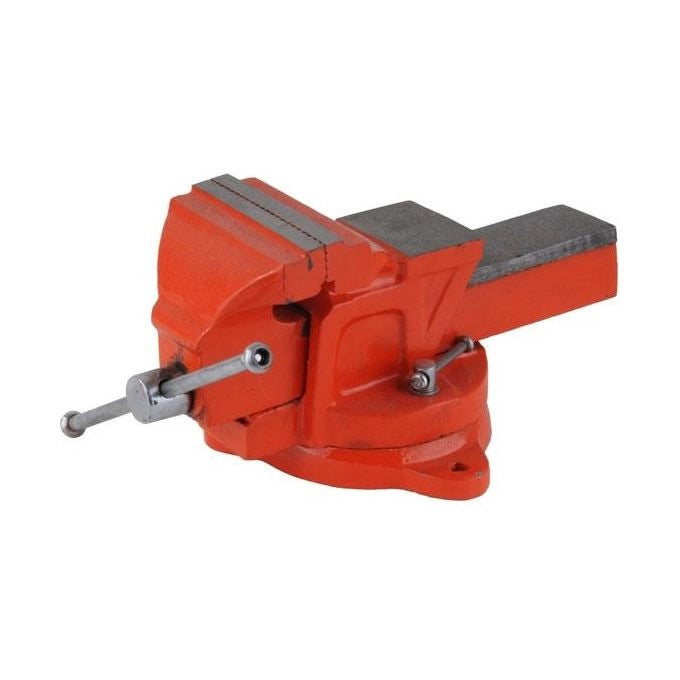 DOC 04508 Morsa da Banco in Ghisa 150 mm con Base Girevole e Fissaggio Superiore colore Nero
