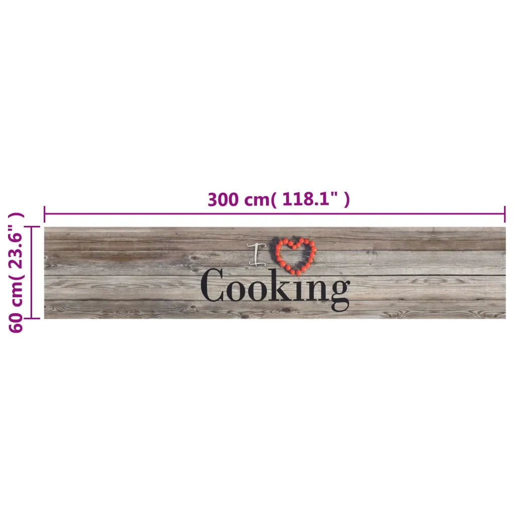 Tappeto da Cucina Lavabile-Tappetino da Cucina Grigio Cucinare 60x300 cm Velluto