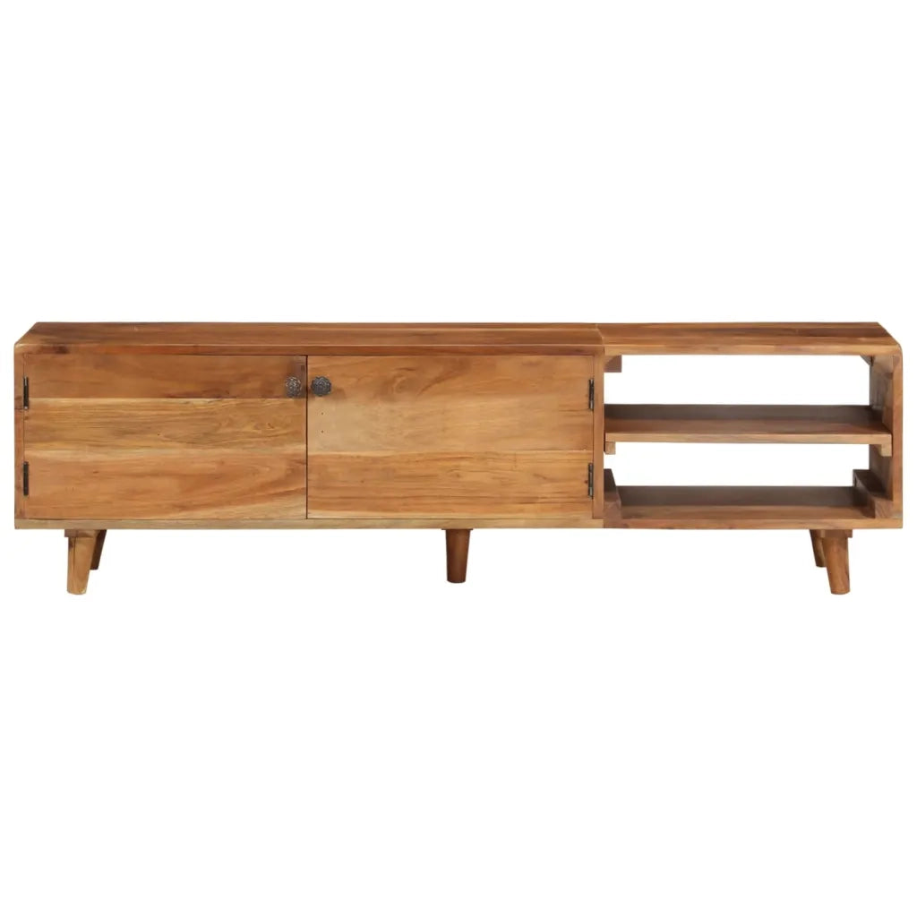 Mobile TV Massello di Acacia con Finitura Ambra 140x30x40 cm 337847