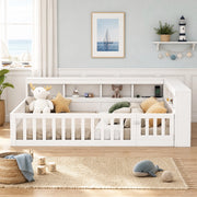 LETTO 140x190 cm in truciolare e MDF bianco con prese USB