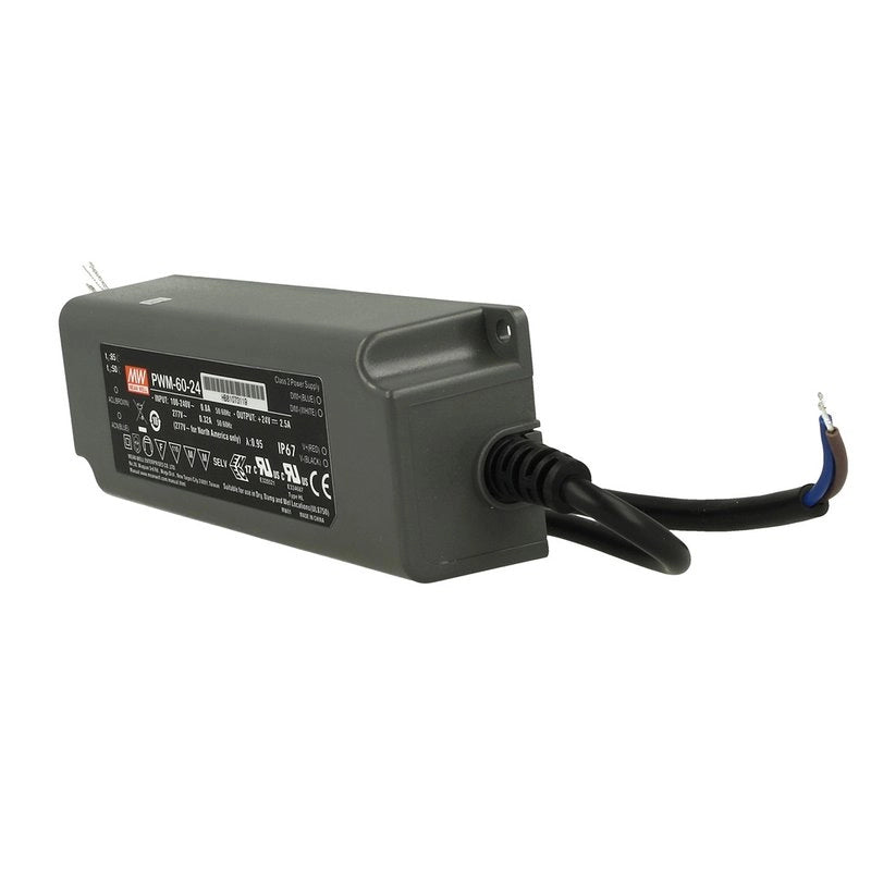 Alimentatore Led MW MEAN WELL PWM-60-24 Dimmerabile 60W 24V IP67 Dimming 3 in 1 0-10V 10V PWM Resistance