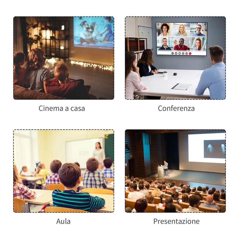 SCHERMO DA PROIEZIONE PROFESSIONALE 120 POLLICI FORMATO 16:9/4:3