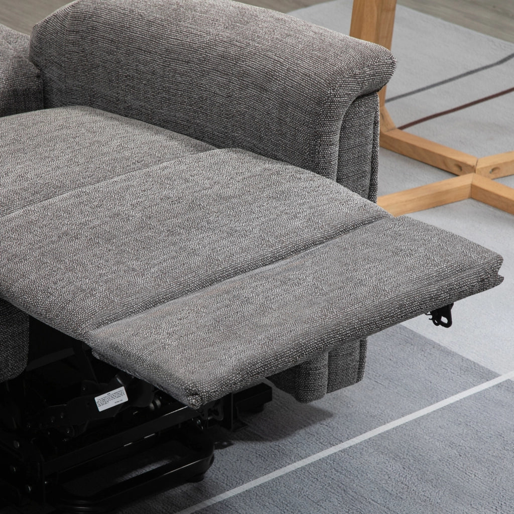 Poltrona reclinabile elettrica con funzione alzapersone, capacità 170 kg, grigio, 89x96x108 cm