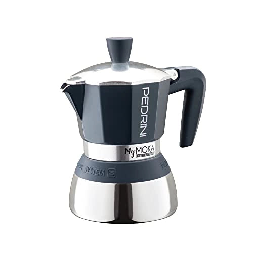 PEDRINI MY MOKA CAFFETTIERA 2 TAZZE INDUZIONE ACCIAIO INOX SILICONE