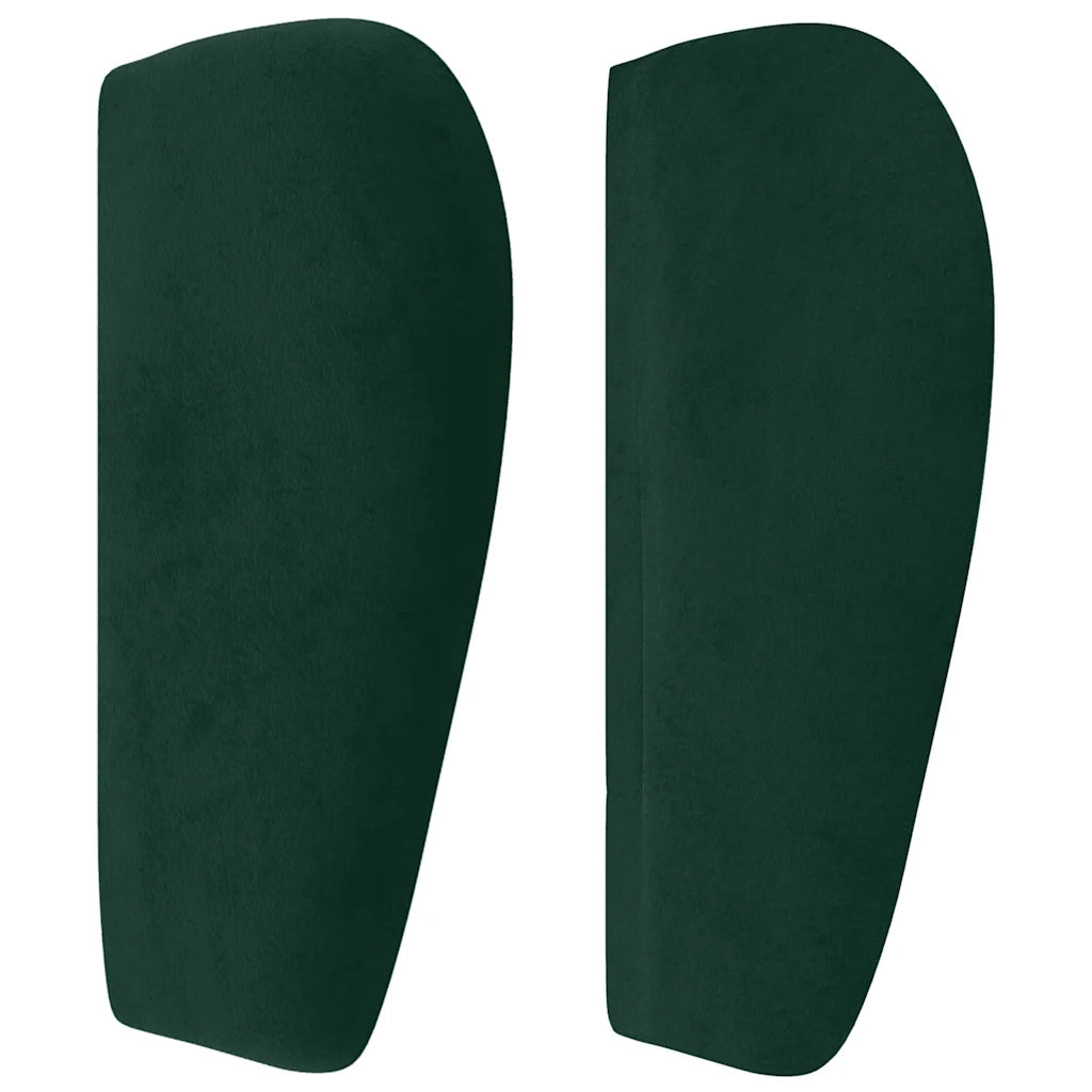 Testiera ad Orecchio Verde Scuro 147x23x78/88 cm in Velluto 3117629