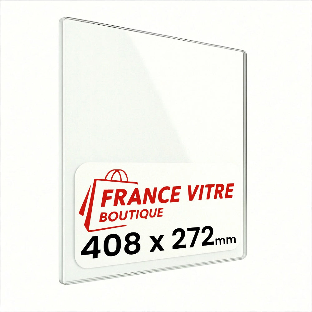WOODWARM - modello : 9kw-wildwood - 408 x 272 x 4 mm - Vetro per stufa a legna - vetro camino di ricambio - vetro per caminetto resistente al fuoco - France Vitre