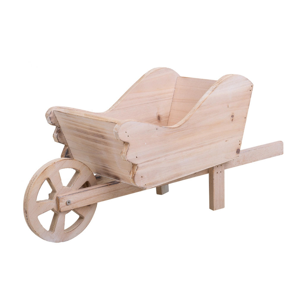 Carrello portafiori in legno marrone 42x15,7x20h