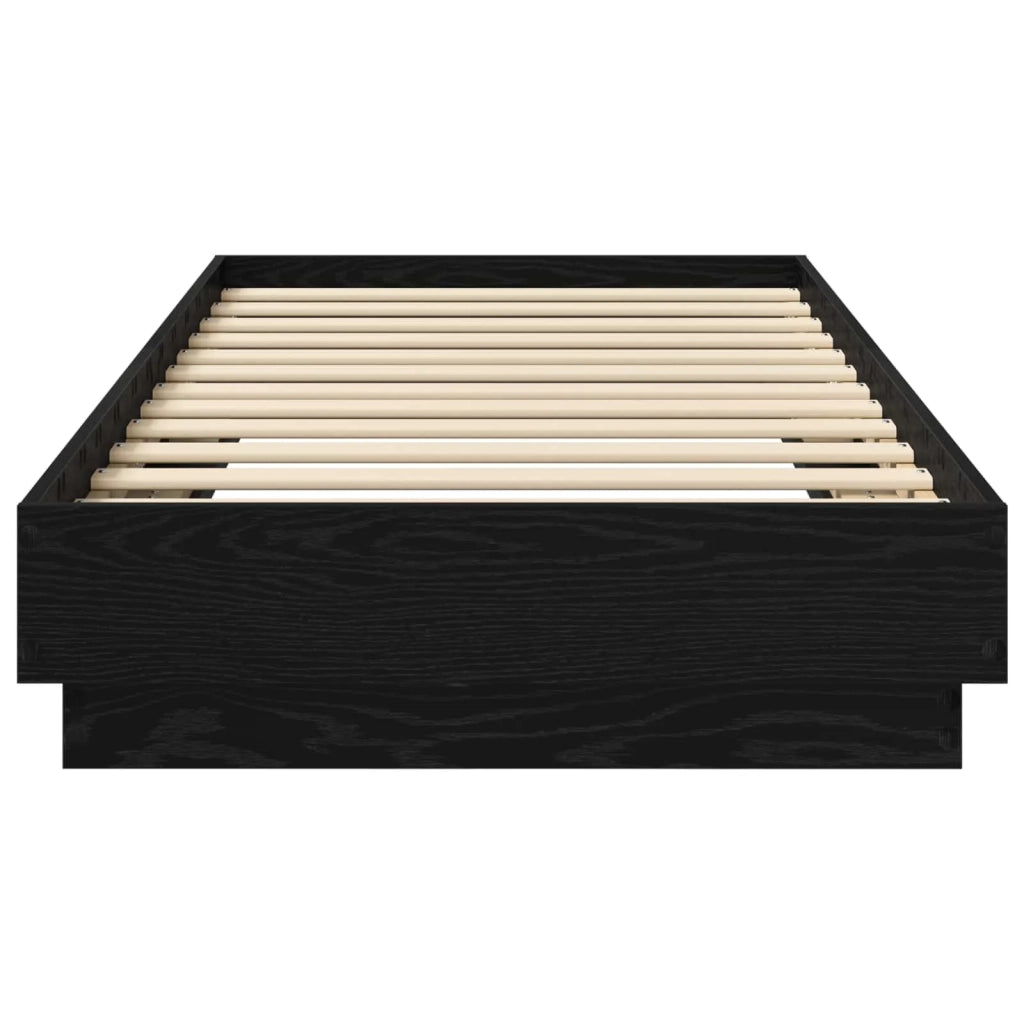 Letto con LED Rovere Nero 80 x 200 cm Legno ingegnerizzato 8009009