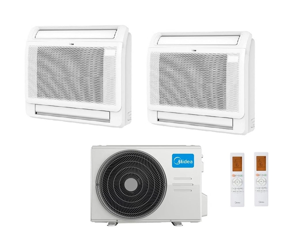 Condizionatore Midea Console Dual Split 12+12 btu con M2OE-18HFN8-Q R-32 Wi-Fi Optional