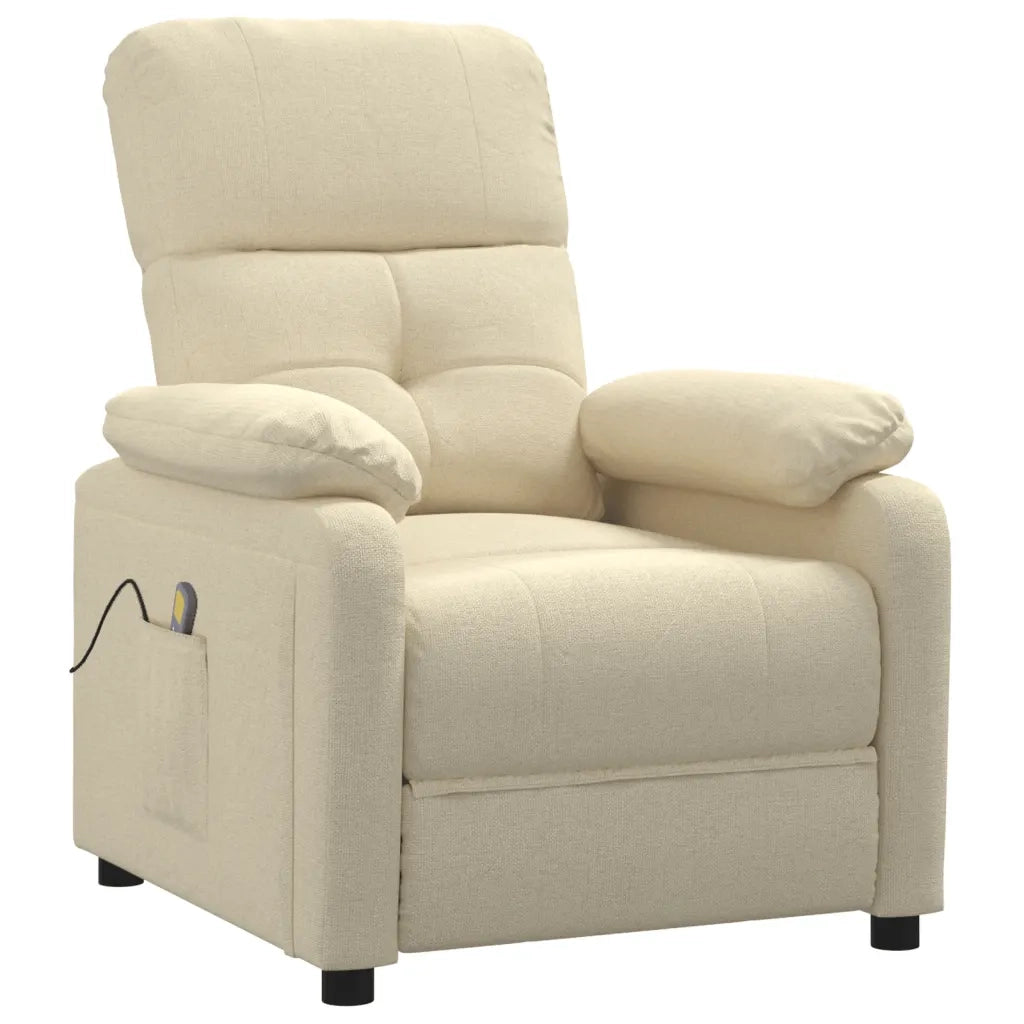Poltrona Massaggiante Crema in Tessuto 289681