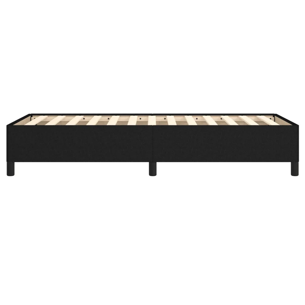 Letto singolo | Letto per adulti | Giroletto senza Materasso Nero 90x190 cm in Tessuto