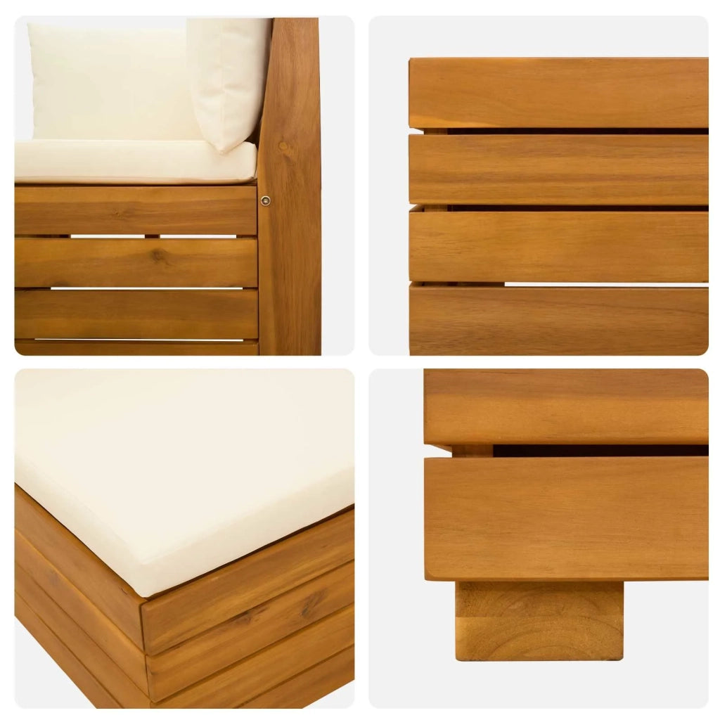 Set di divani da esterno con cuscino 6 Pezzo Marrone 3403087