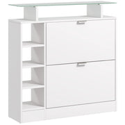 Scarpiera con cassetti e ripiani ¨C Minimal ¨C bianco, 89x25x92 cm