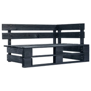 Divano a 2 Posti su Pallet con Cuscini Pino Impregnato Nero 3066651
