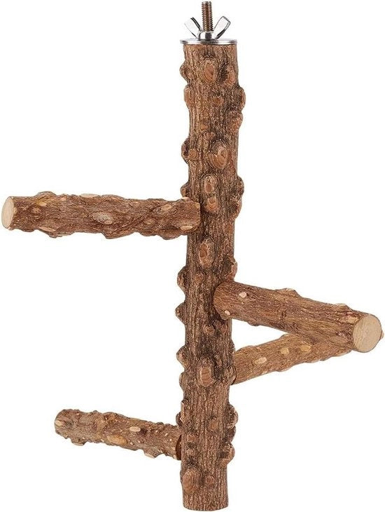 Accessori per uccelli - Tavolo da allenamento - Lavorazione naturale del legno - Portatile - Accessori per animali - Tavola da allenamento a vite - Adatto per parrocchetto, pappagallo, conuro, coda di formica.