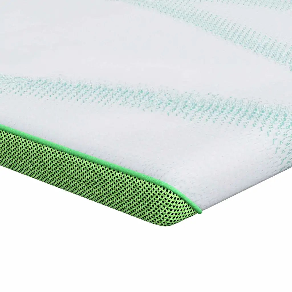 Topper per materasso Bianco e Verde 80 x 200 cm 4106166
