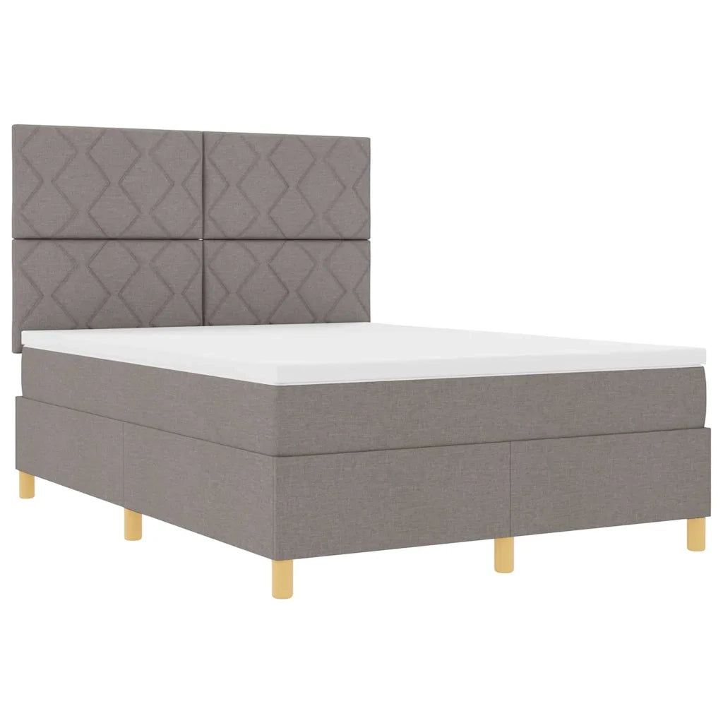 Letto a Sorgente LED con materasso Talpa 160 x 200 cm Tessuto