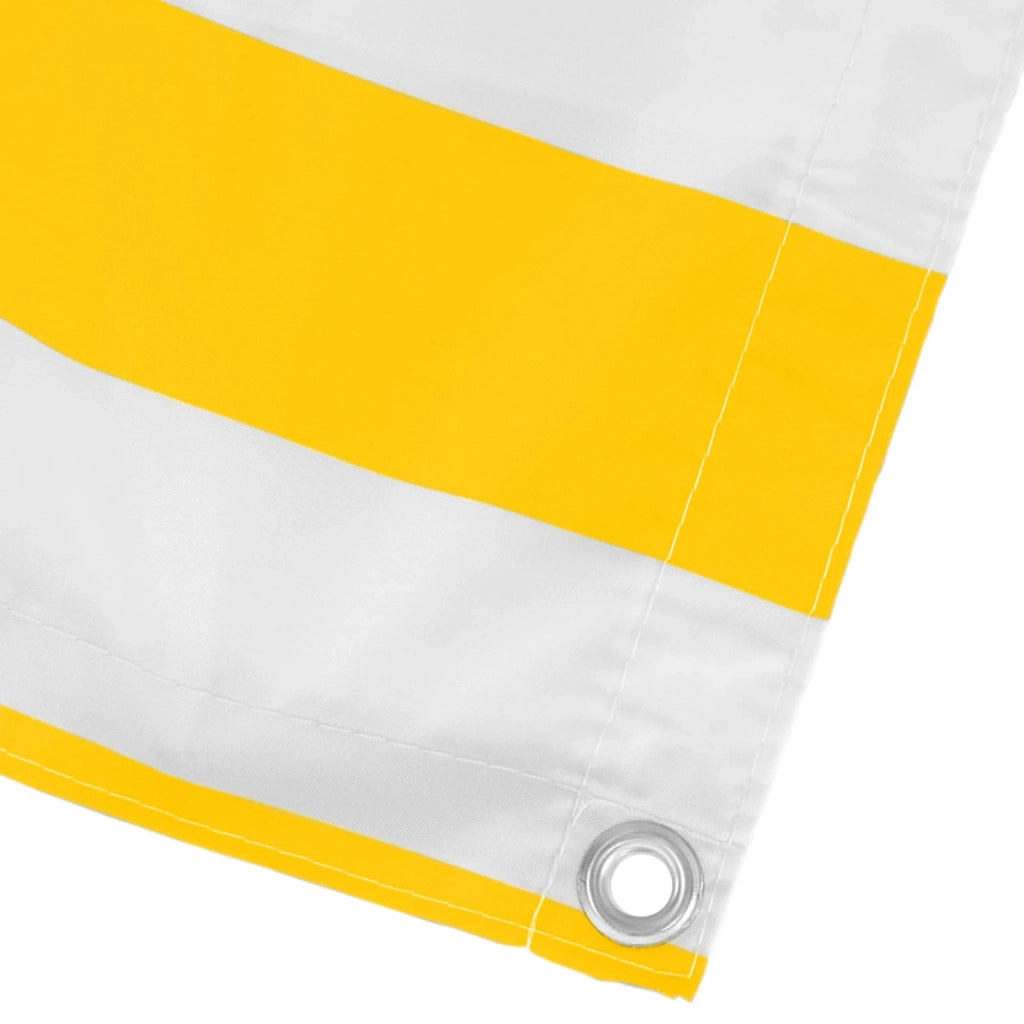Schermo da balcone | Paravento da Balcone Giallo e Bianco 100 x 400 cm Tessuto Oxford