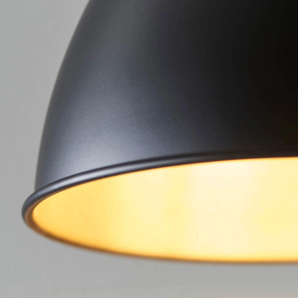 Lampada a sospensione industriale nera Ø24 E27 Franklin