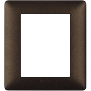 Placca Bticino Matix 3 moduli marrone caffè AM4826TGG