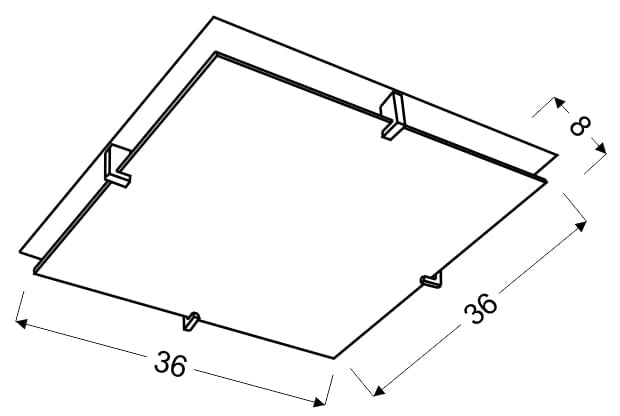 Candellux plafoniera Fikus 10-12821 cromo 36cm 2xE27