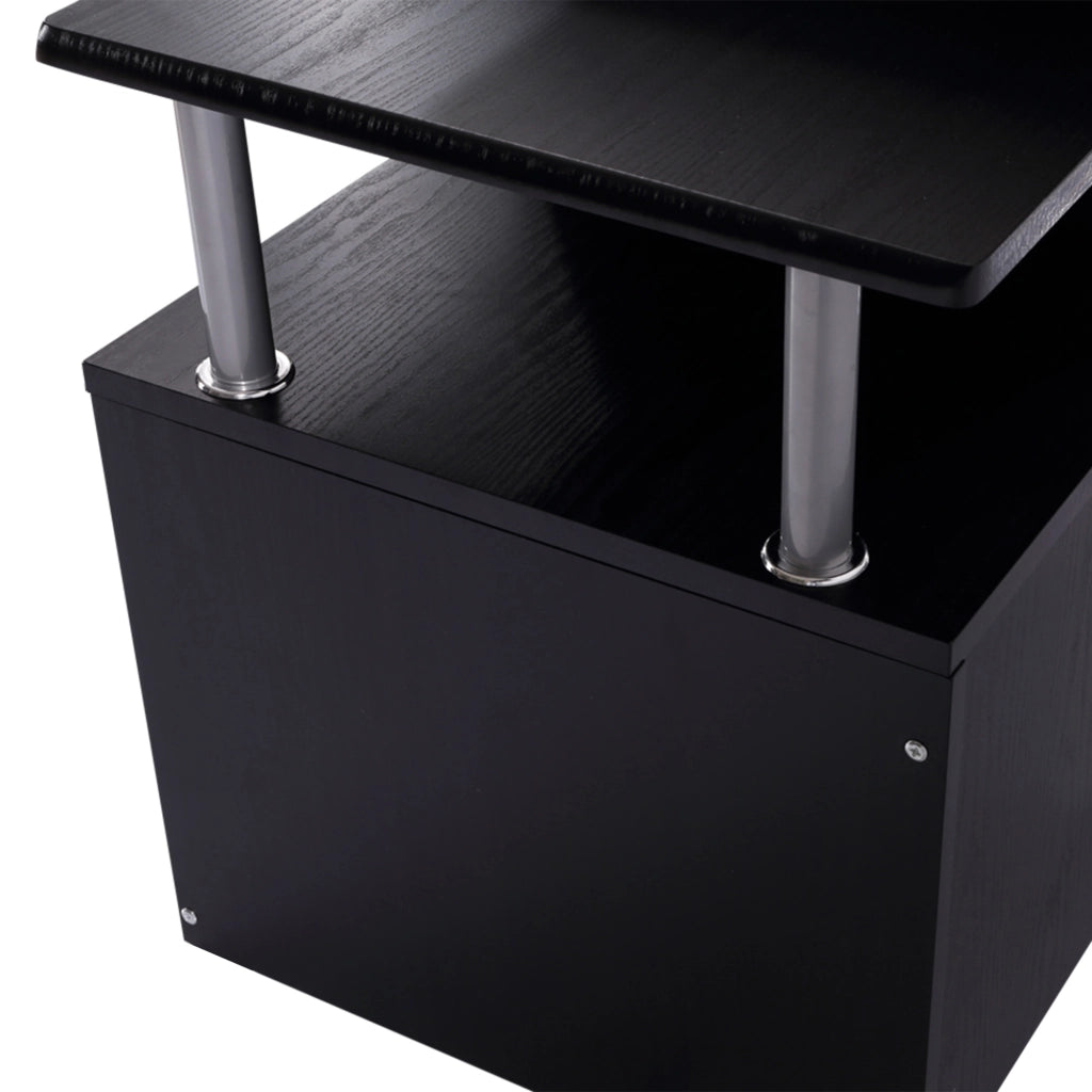 Scrivania per computer con cassetti ¨C Minimal ¨C 152x60x88 cm nero